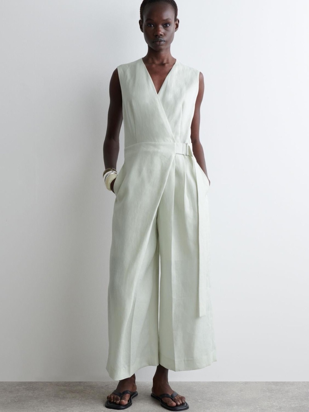 NWT COS Wrap Front Linen Jumpsuit